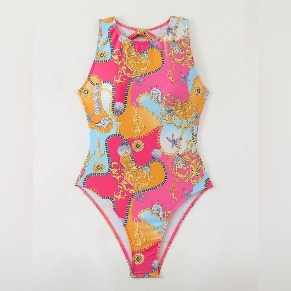 🟡3/$15 DEAL! Colorful Patterned Swimsuit